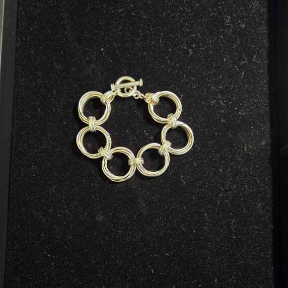 Vintage Silpada B1235 Sterling Silver Link Bracelet - Picture 1 of 1